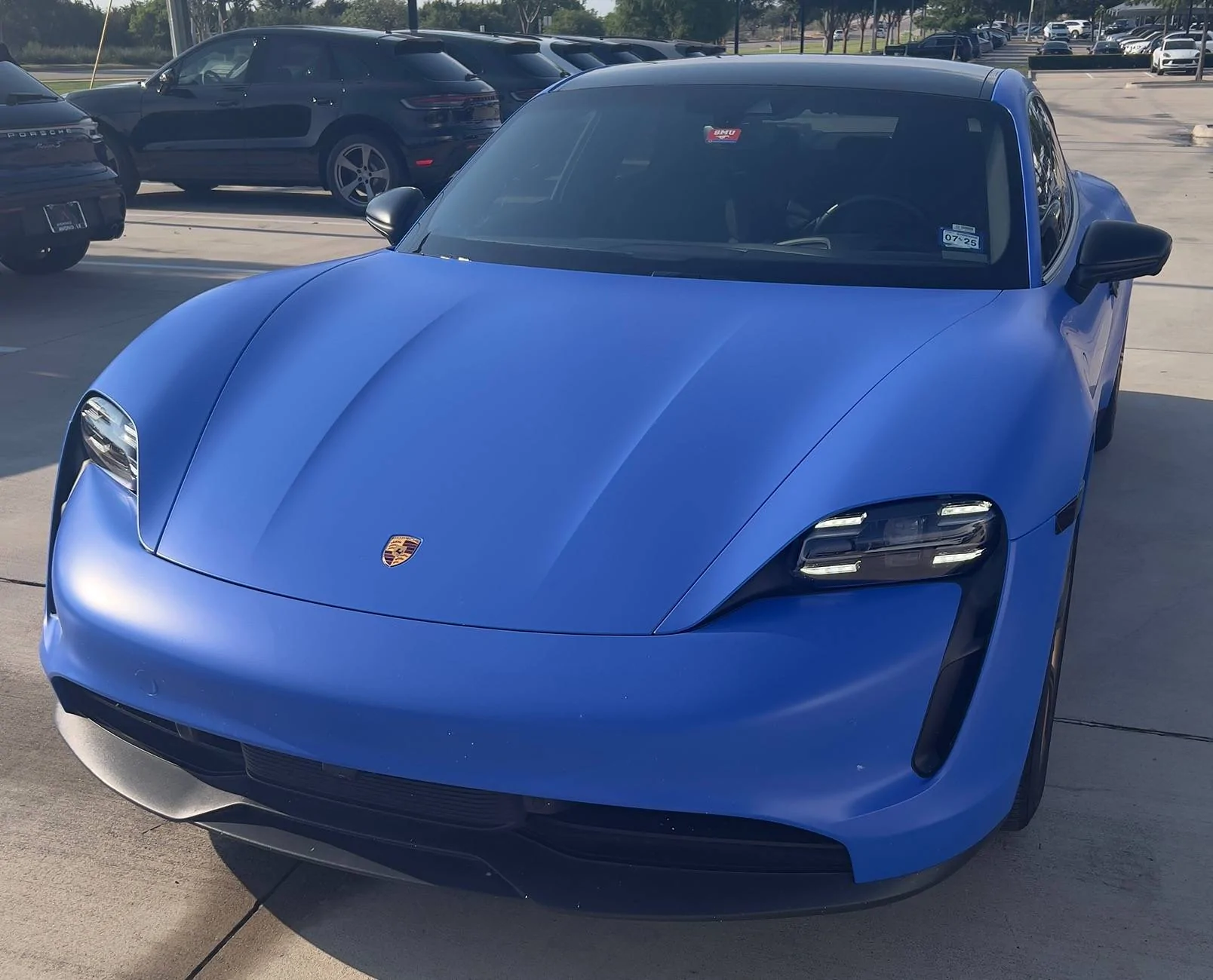 Porsche Taycan New wrap and PPF:  "Shark Blue" vinyl + Satin PPF IMG_4558