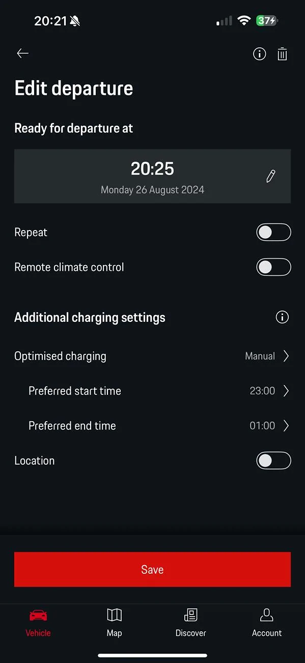 Porsche Taycan MY 2025 Charging Profiles and Timers IMG_7970