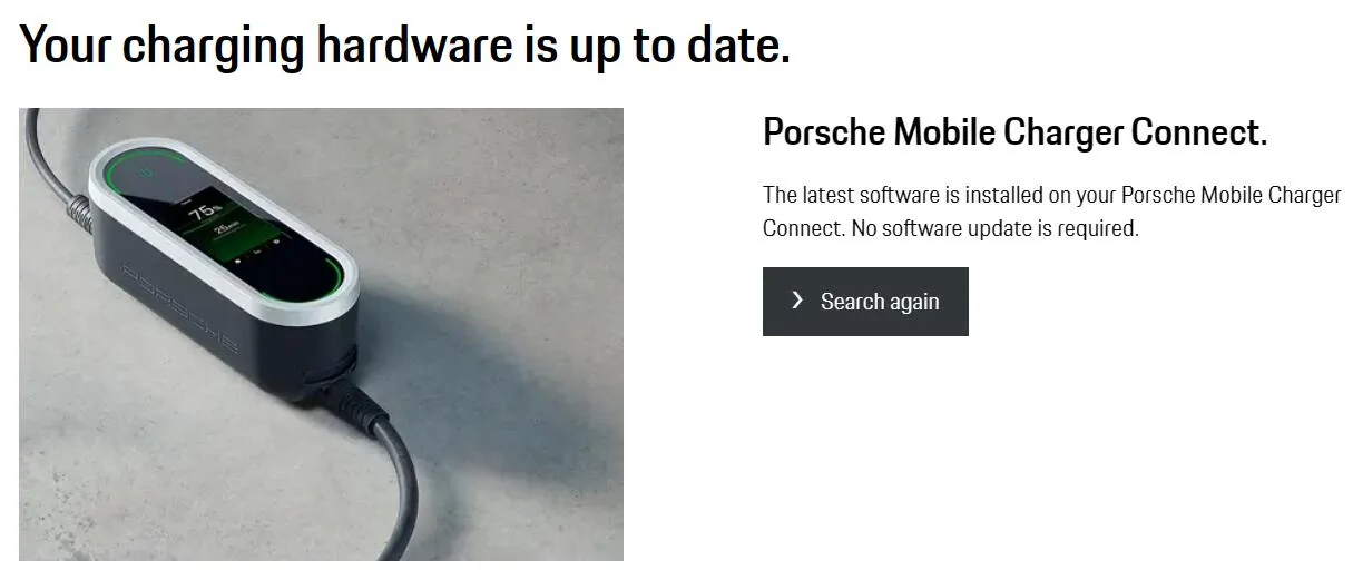 Porsche Taycan Can't update Mobile Porsche Charger Connect beyond version 2925 1725203455775-9m