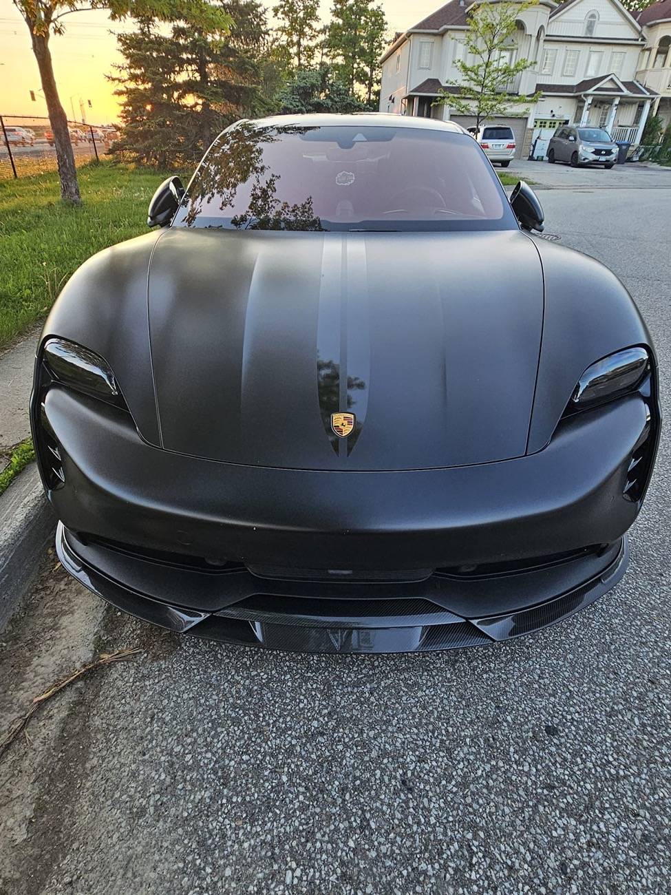 Porsche Taycan Front lip splitter carbon fiber taycanfdli