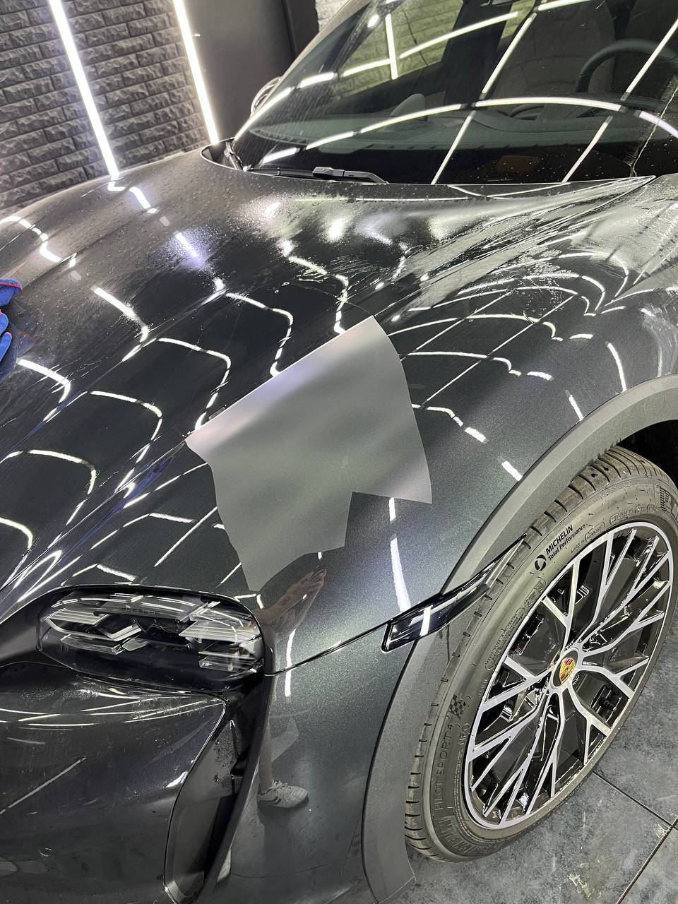 Porsche Taycan Taycan CT 4 Volcano Grey gets wrapped in matte anti-gravel film + spacers photo_2024-09-14_10-36-39
