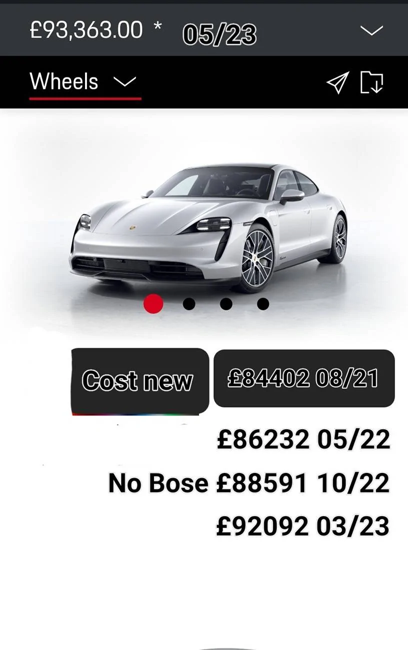 Porsche Taycan 45K?  How low can it go (depreciation)? Screenshot_20230505_055335_Chrom