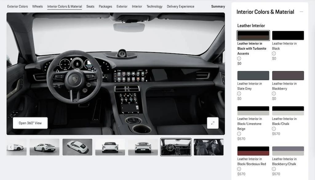 Porsche Taycan MY25 Turbo sedan questions Screenshot 2024-09-15 at 2.05.18 PM