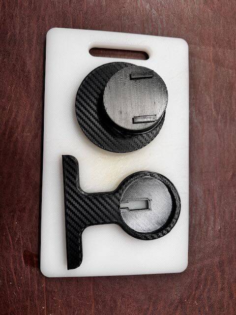 Porsche Taycan Taycan Phone Charger / Holder (3D Printed): Conceals Charger Cable, No Console Modifications Needed IMG_1295