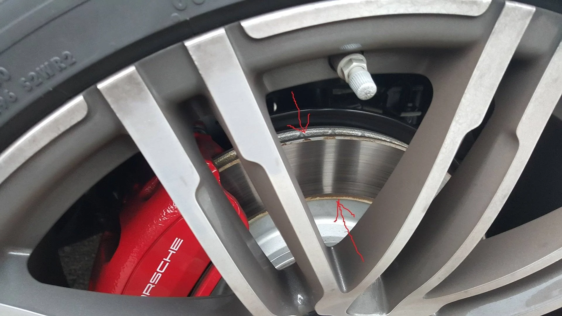 Porsche Taycan Rusted PSCB brakes macan-disc-brakes-jpg