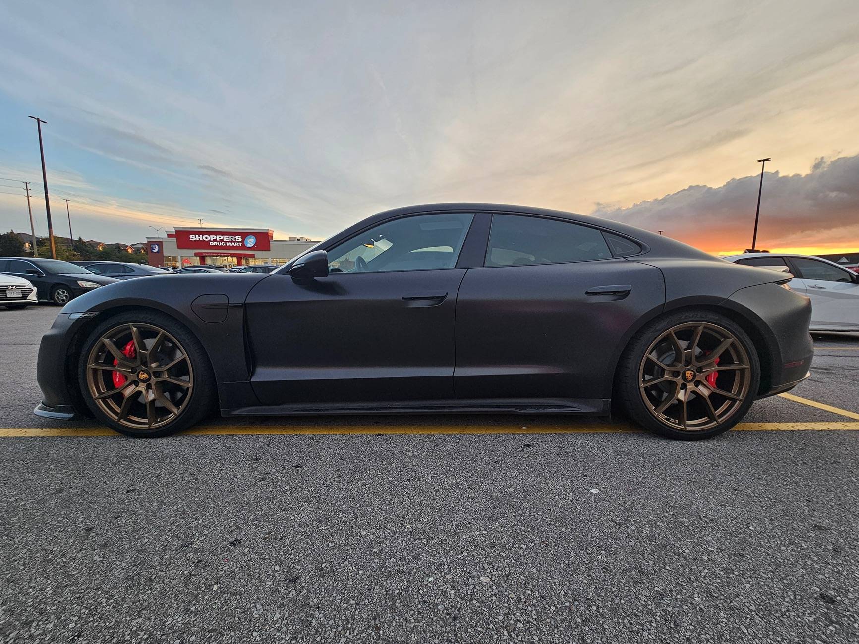 Porsche Taycan Powder coated my black RS Spyders wheels to bronze 20240925_185852