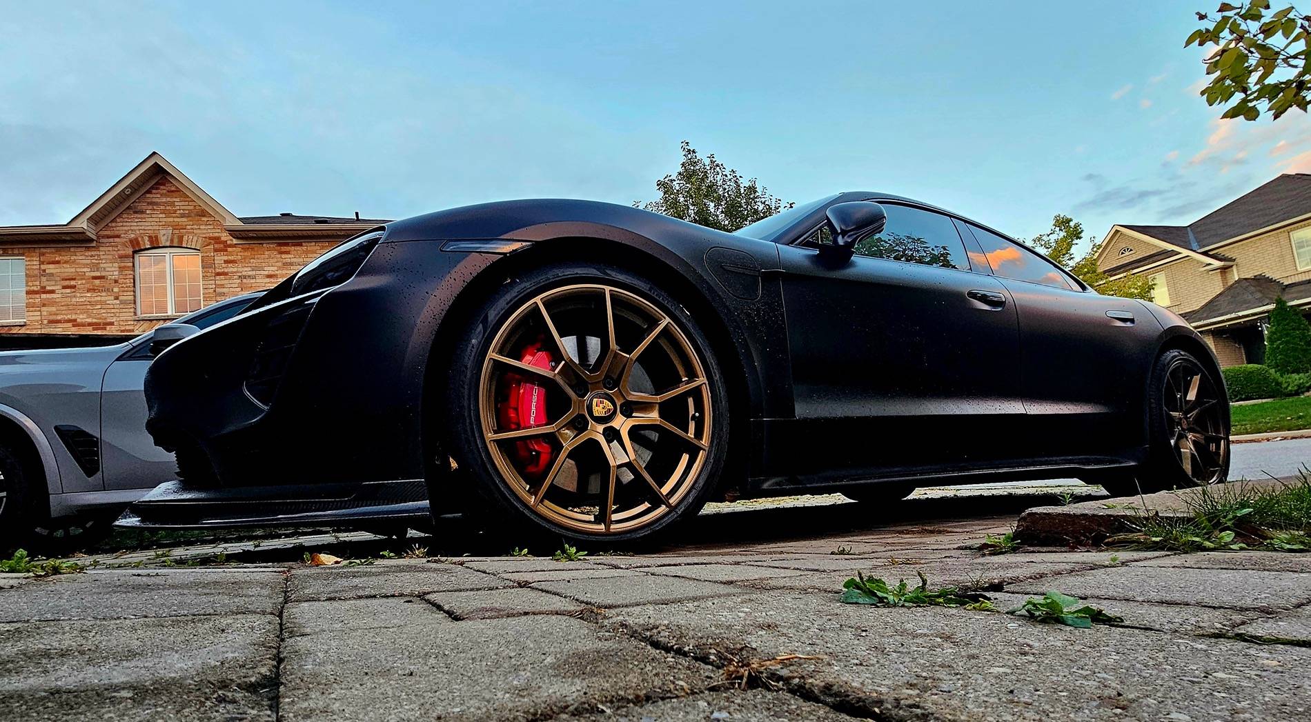 Porsche Taycan Powder coated my black RS Spyders wheels to bronze 20241004_184851