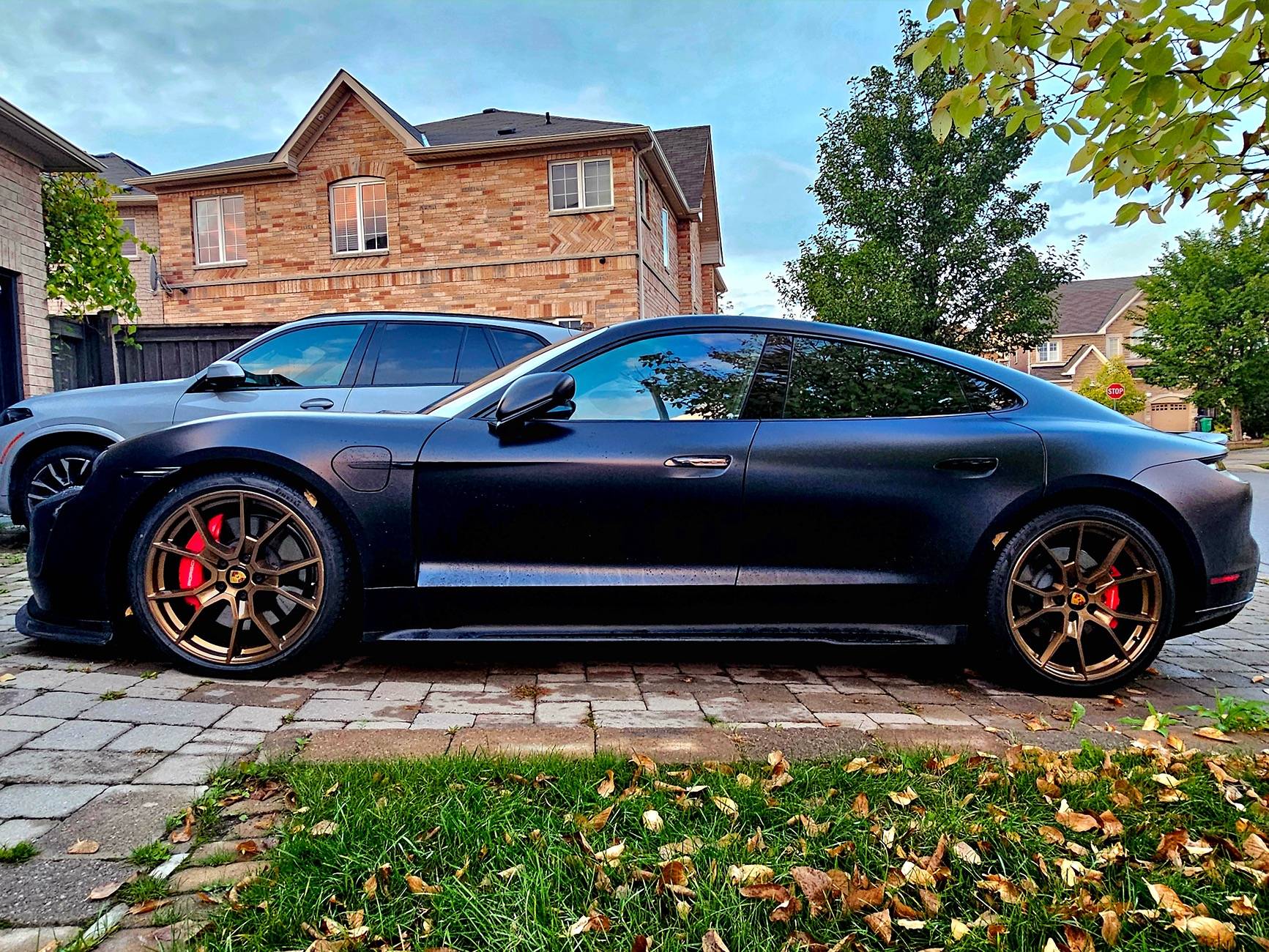 Porsche Taycan Powder coated my black RS Spyders wheels to bronze 20241004_184813