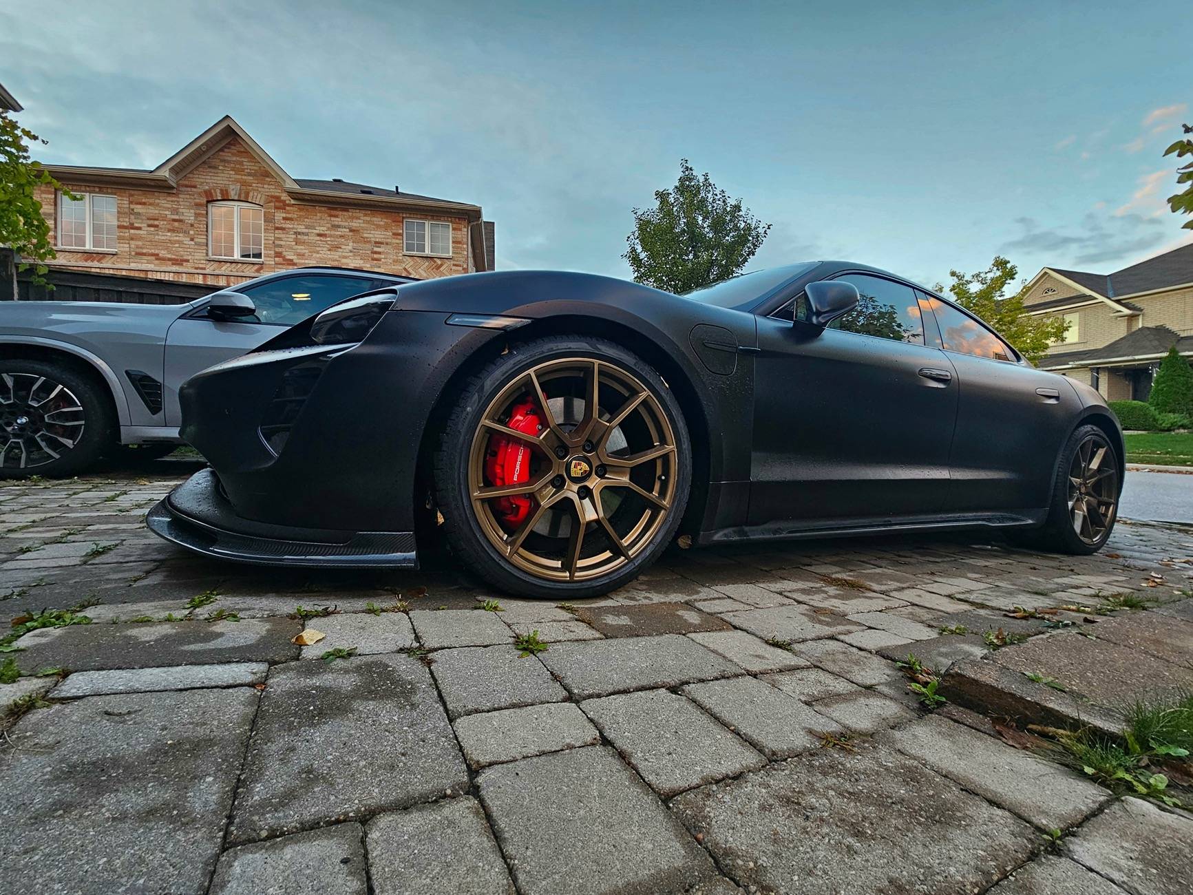 Porsche Taycan Powder coated my black RS Spyders wheels to bronze 20241004_184841