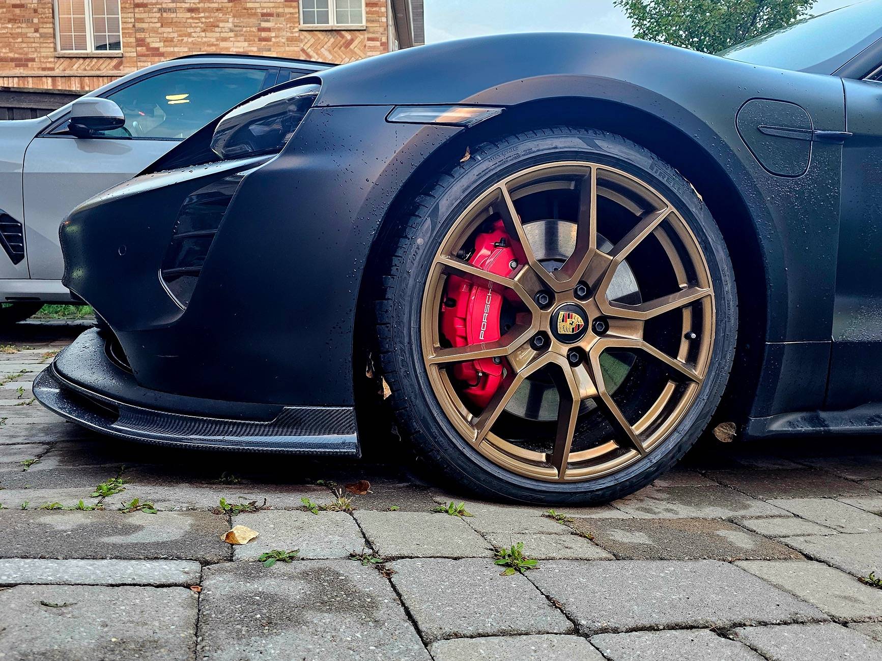 Porsche Taycan Powder coated my black RS Spyders wheels to bronze 20241004_184830