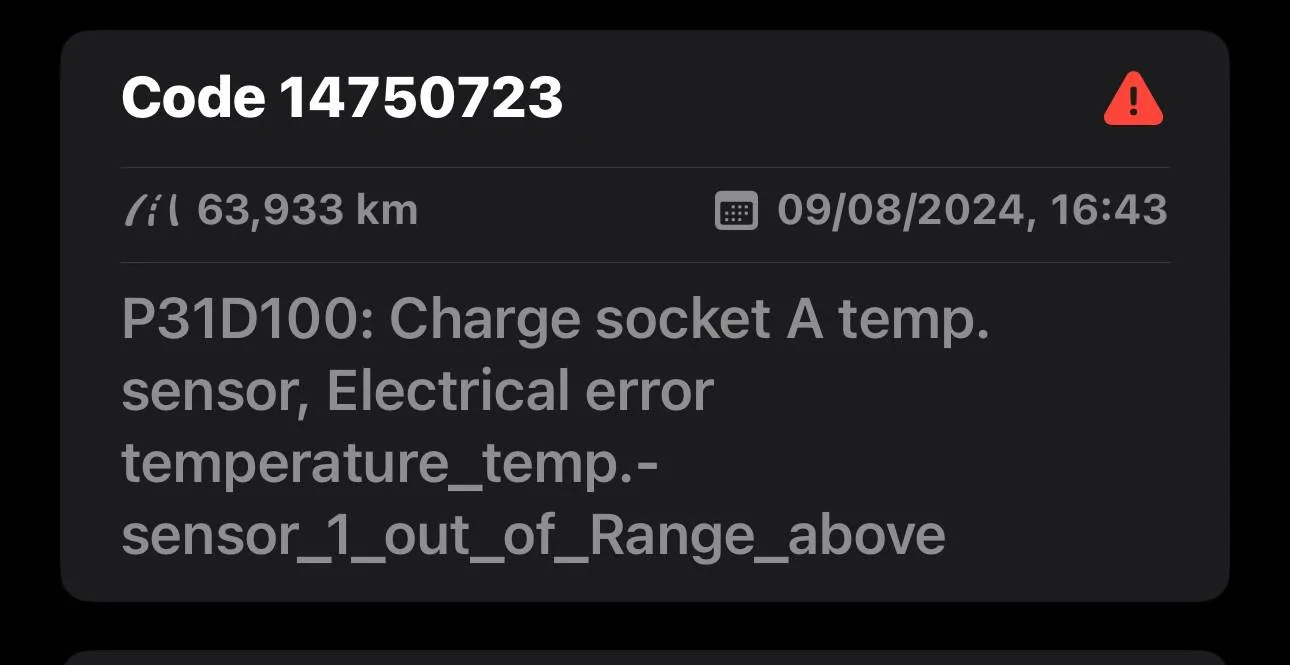 Porsche Taycan TSB:  Charging Interruption - Overtemperature at the Charging Socket -Vehicle-side charging cable - Dec. 18 2023 IMG_2095
