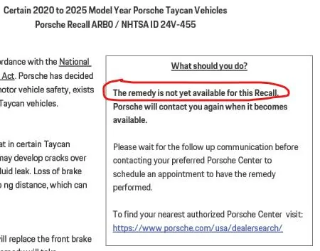 Porsche Taycan High Voltage Battery Recall EXPANDED - ARB6 & ARB7 1728551064571-x