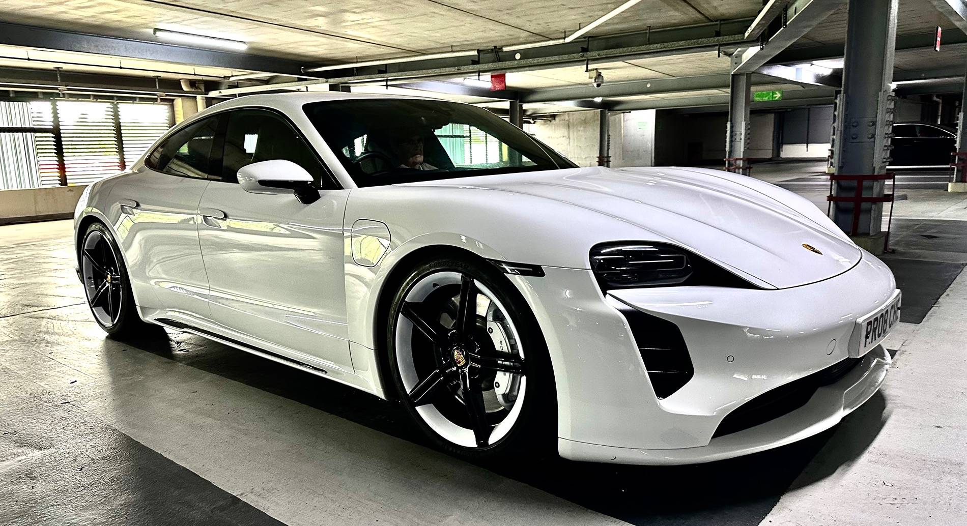 Porsche Taycan Custom Mod: Painted Front Bumper Vents on Taycan IMG_8360
