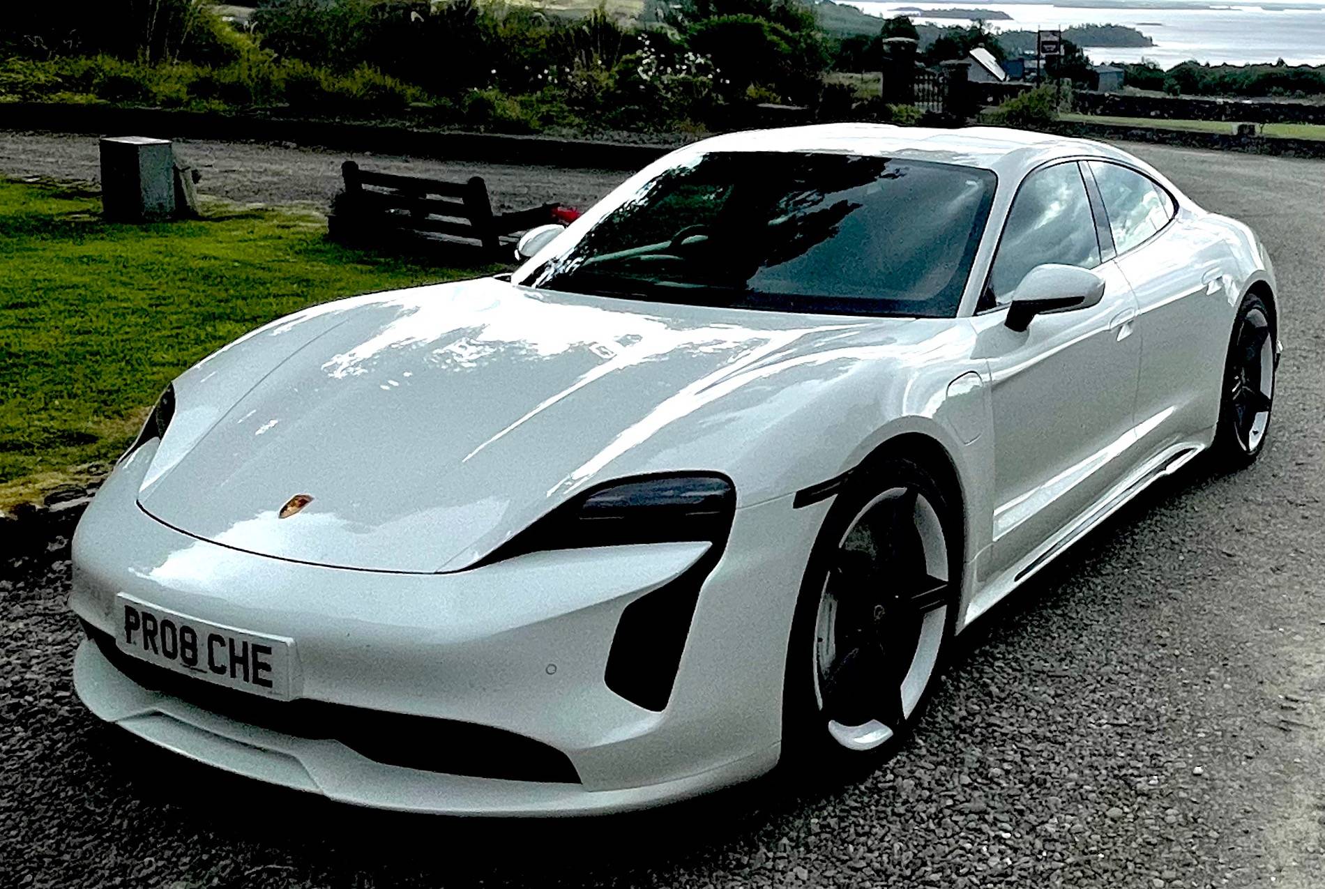 Porsche Taycan Custom Mod: Painted Front Bumper Vents on Taycan IMG_8658