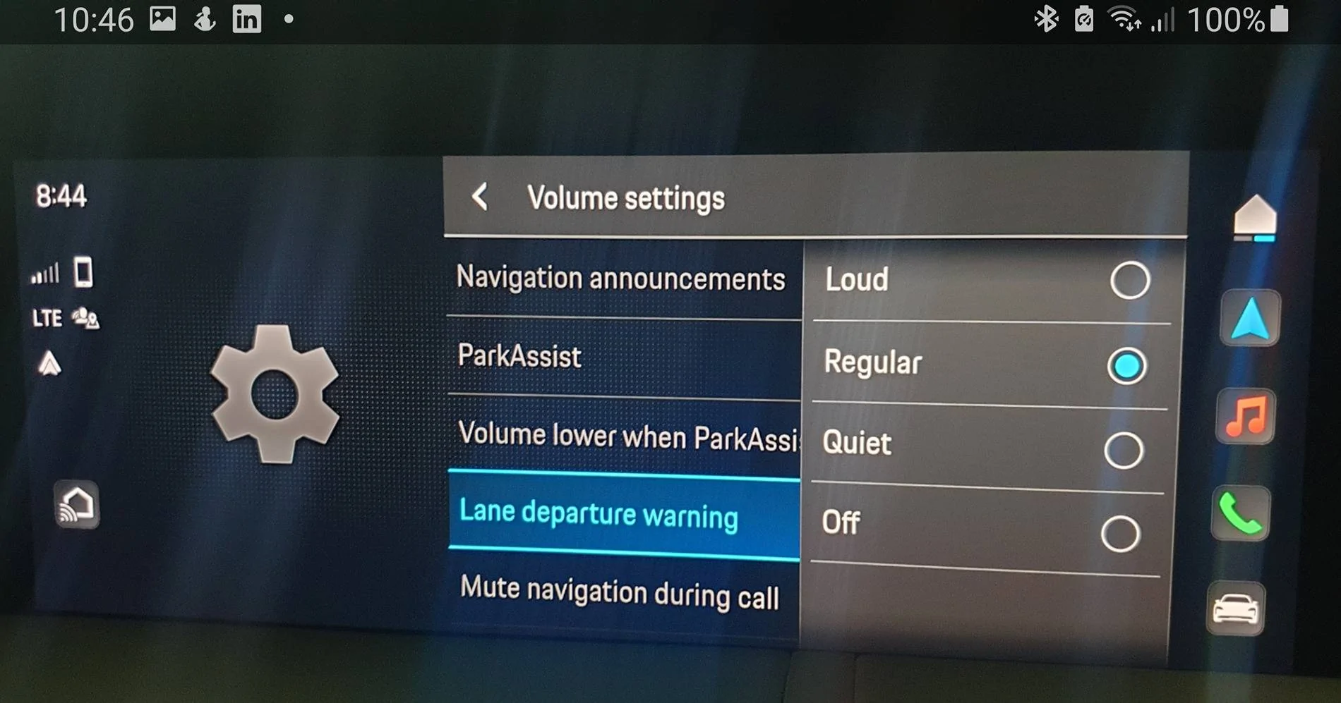 Porsche Taycan Lane Departure warning Screenshot_20241015-104620_Gallery