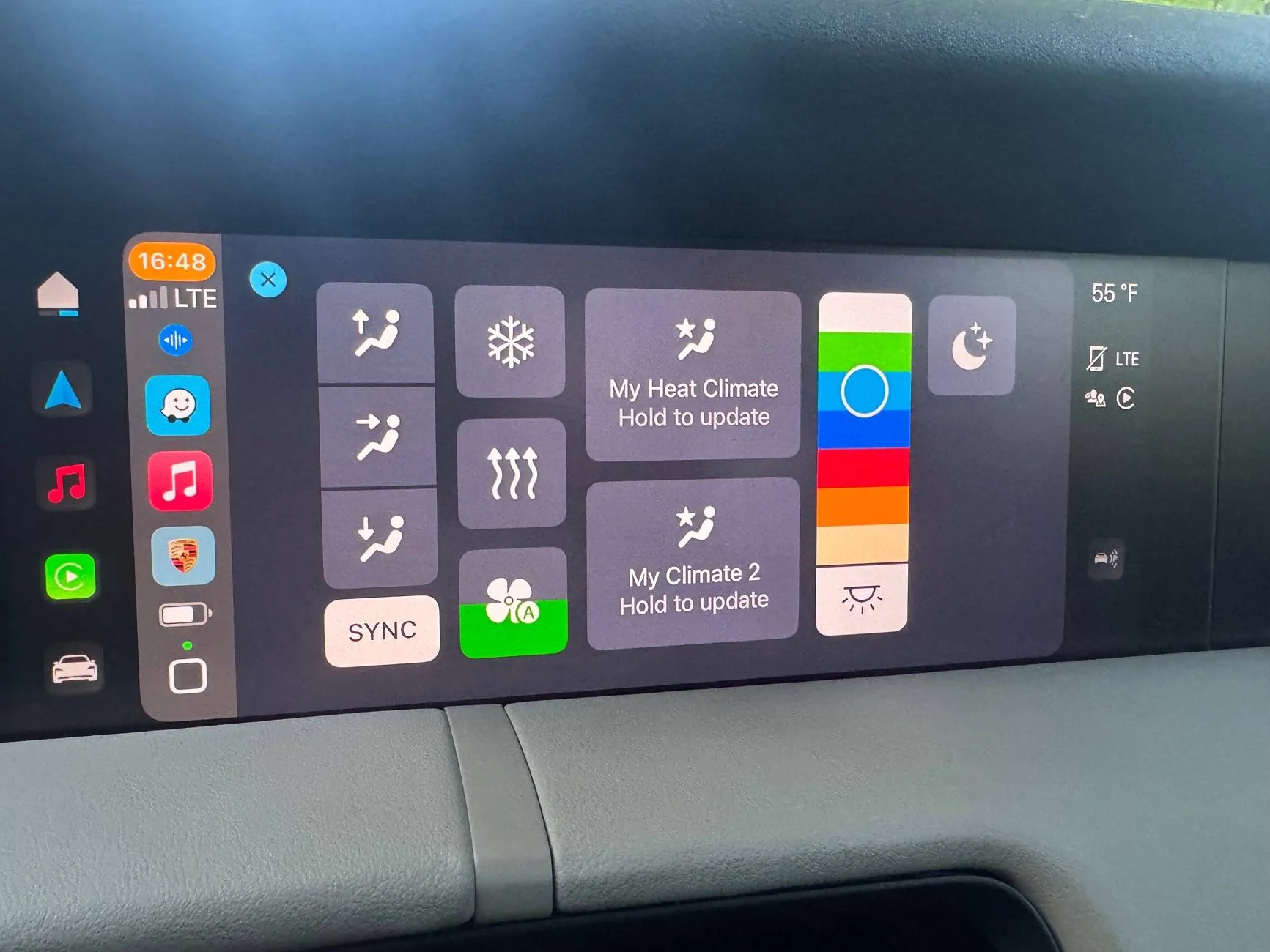 Porsche Taycan CarPlay Integrated Porsche Controls on my Taycan (w/ iOS 18.1) IMG_4327