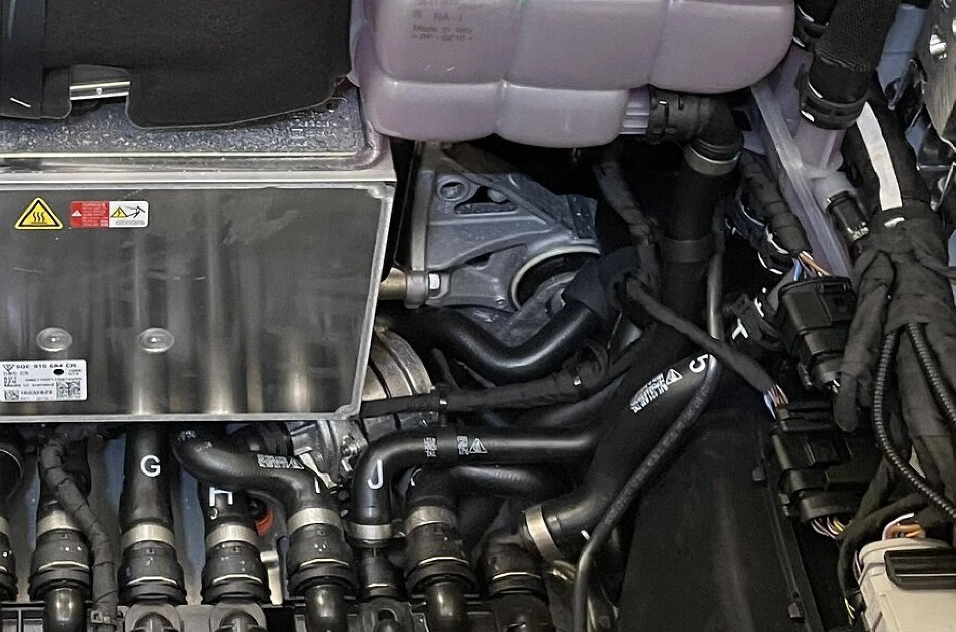 Porsche Taycan Used part needing Component protection removed High voltage charger