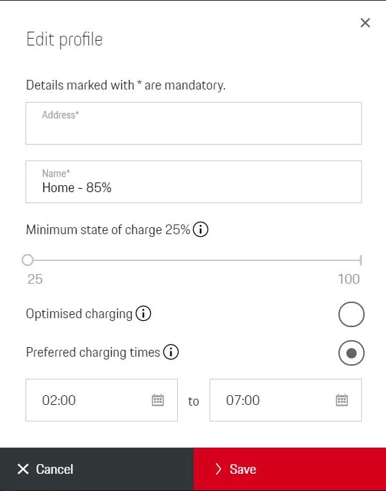Porsche Taycan Charging limits?  New owner.... Profile - Preferred Charging Tim