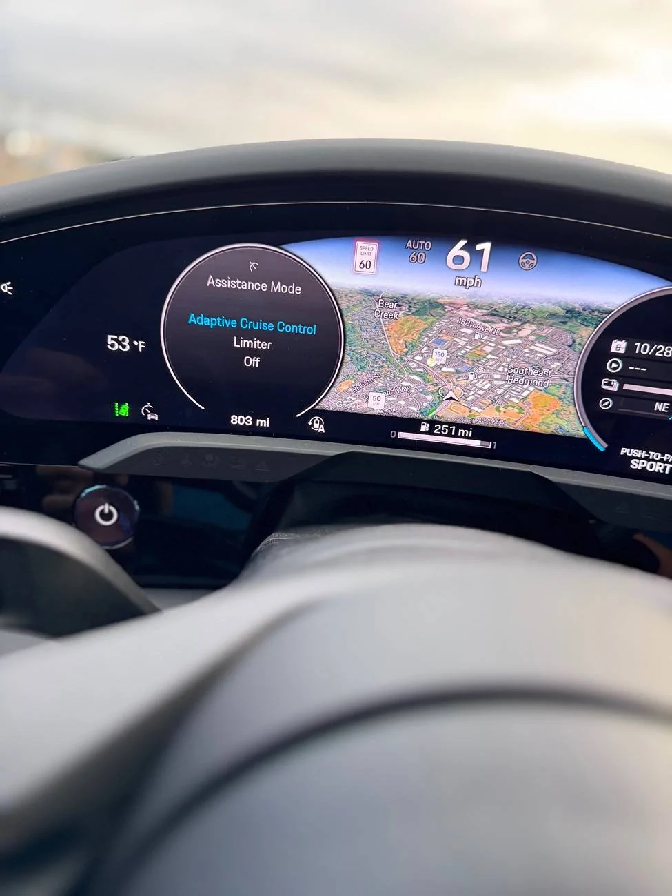 Porsche Taycan Opt-in innoDrive taycan 2025 but no innoDrive option IMG_2261