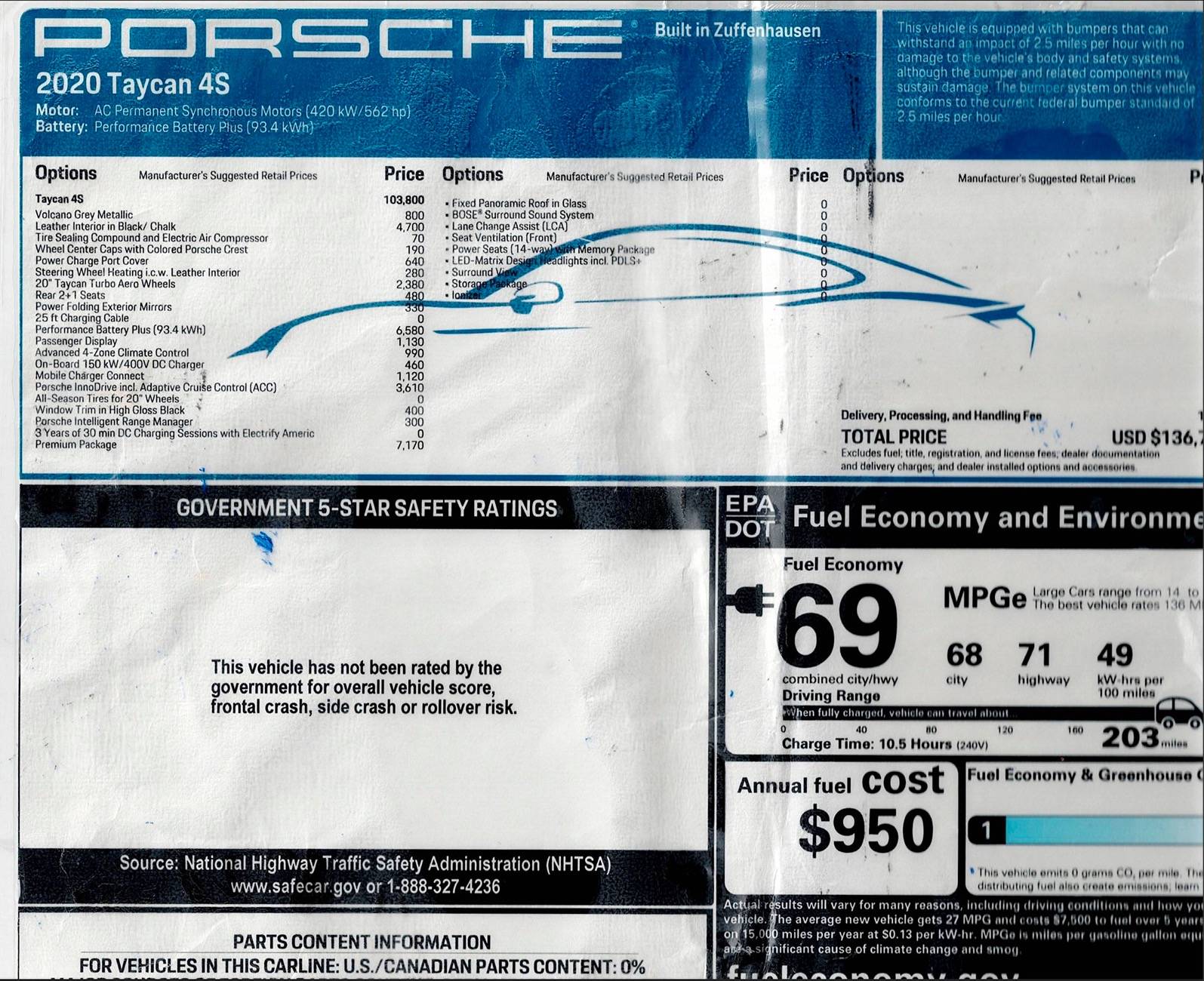 Porsche Taycan Buying advice for 2020 4s 2020Taycan4sSticker