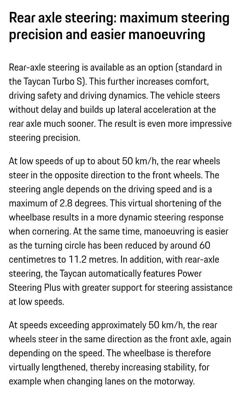 Porsche Taycan Steering on rear wheels Screenshot_20241116_143143_Chrom