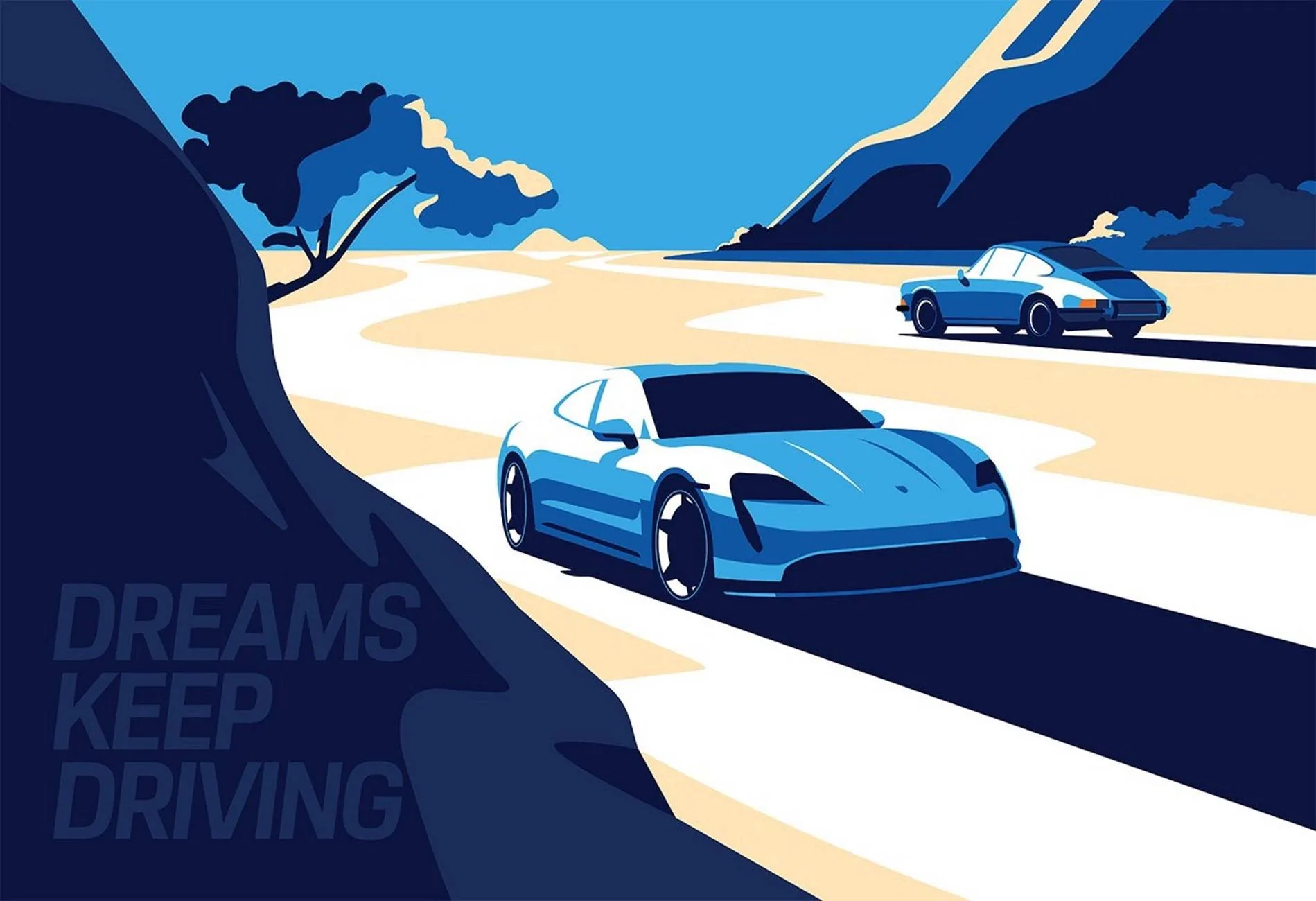 Porsche Taycan Taycan wallpapers Dreams Keep Driving_Original