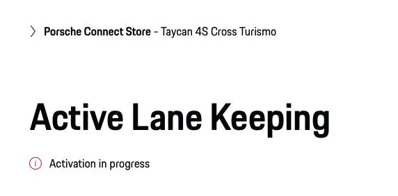 Porsche Taycan FOD - Active Lane Keeping not activating Screenshot 2024-12-04 at 14.39.23