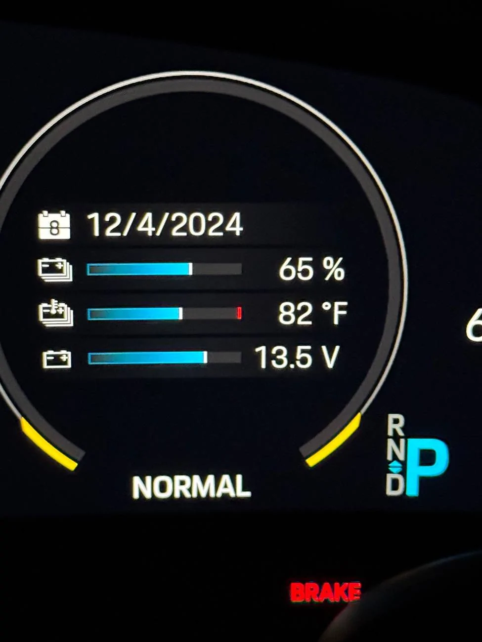 Porsche Taycan Battery Temperature Warning IMG_0564