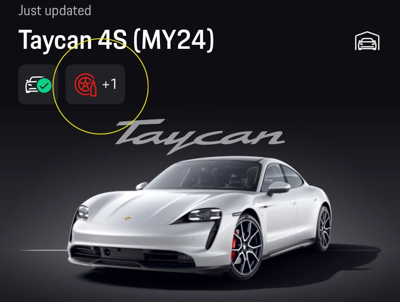 Porsche Taycan Service notifications in app IMG_0324