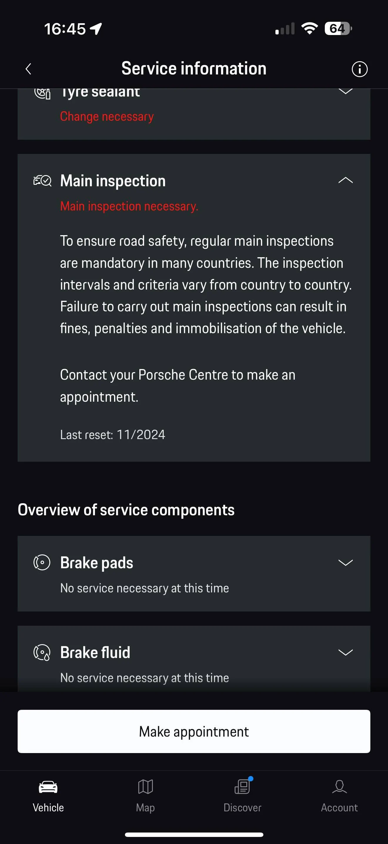 Porsche Taycan Service notifications in app IMG_0326
