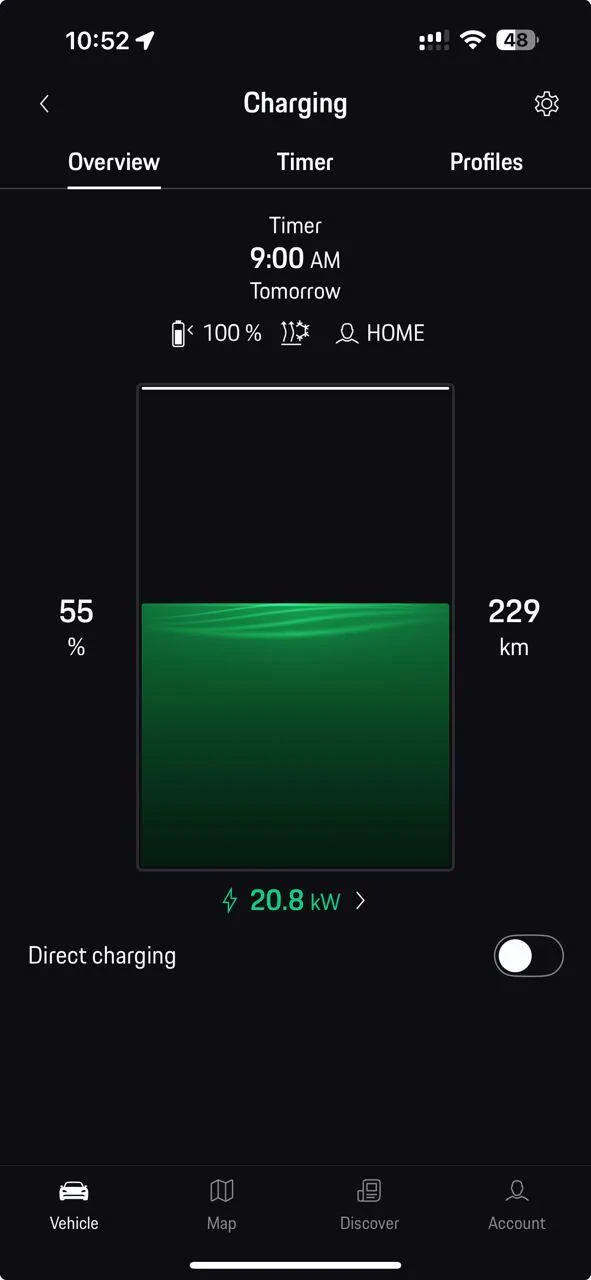 Porsche Taycan Getting 20.8 kW on my 22 kW AC charger. 1733727528474-9l