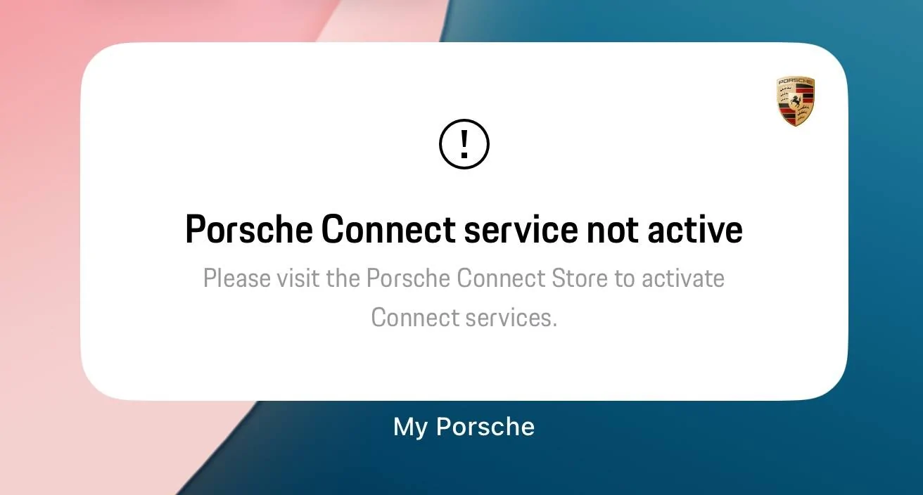 Porsche Taycan More app woes today.. known issue this time IMG_0341