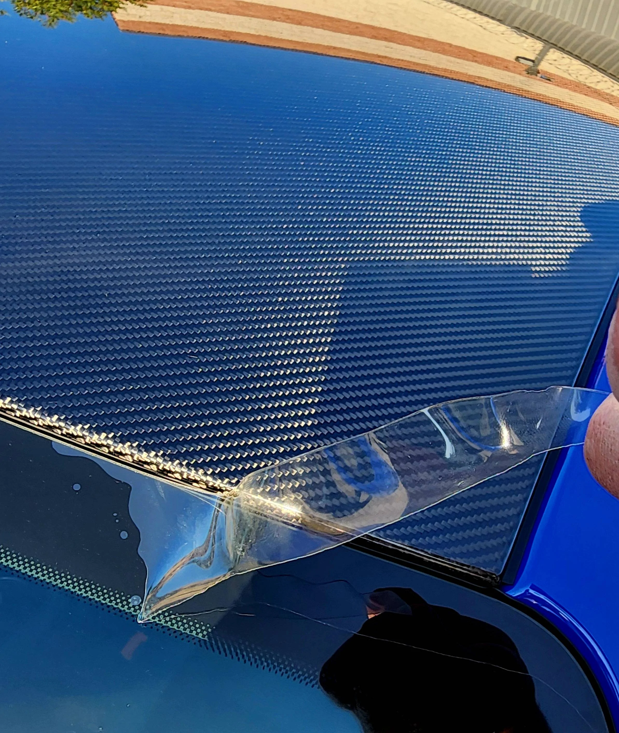 Porsche Taycan Windshield protection after 2.5 years 20241217_091341