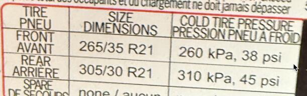 Porsche Taycan 2025 RWD Tire Pressure question Capto_Capture 2024-12-20_11-08-30_AM
