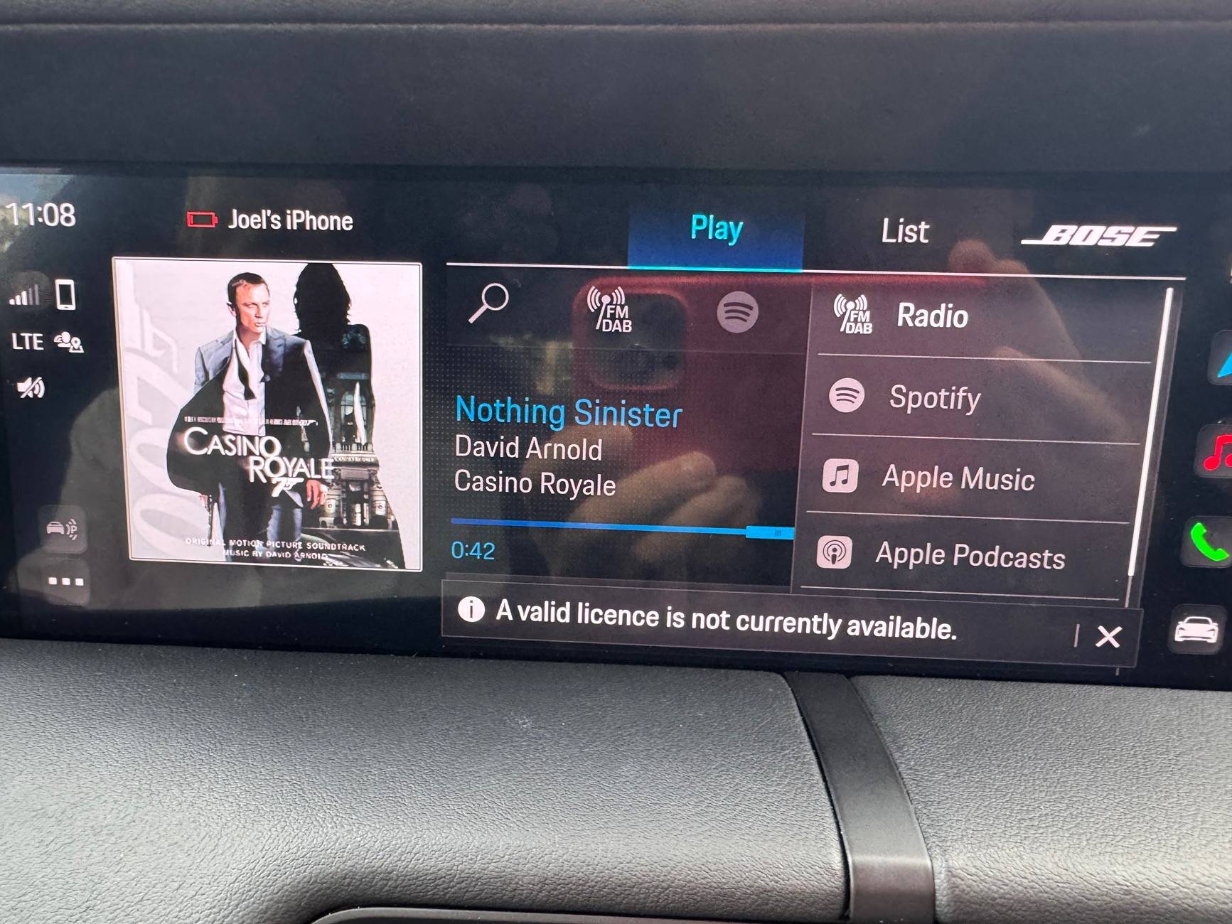 Porsche Taycan Apple Music not connecting IMG_1867