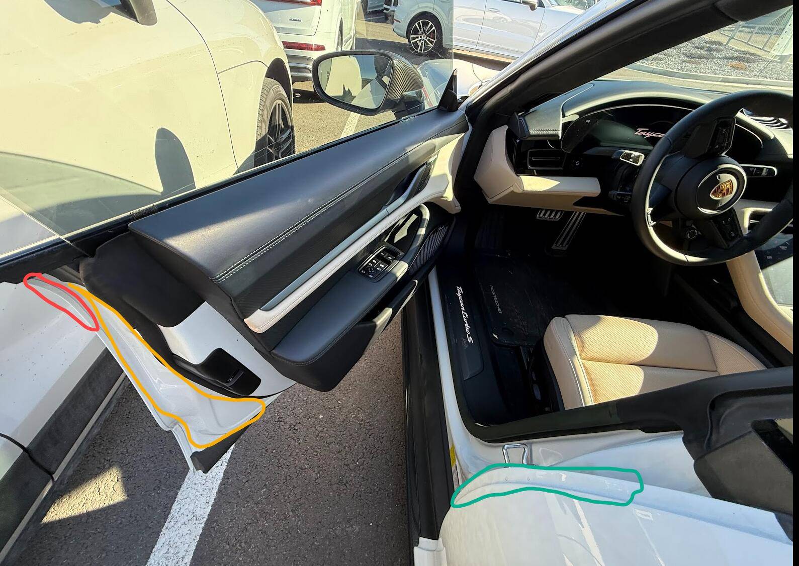Porsche Taycan Color Wrap - how does it look on the inside edges? 1735804206736-uv
