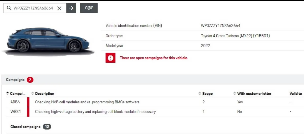 Porsche Taycan Piwi diagnostic program for Porche Taykan IMG_8268