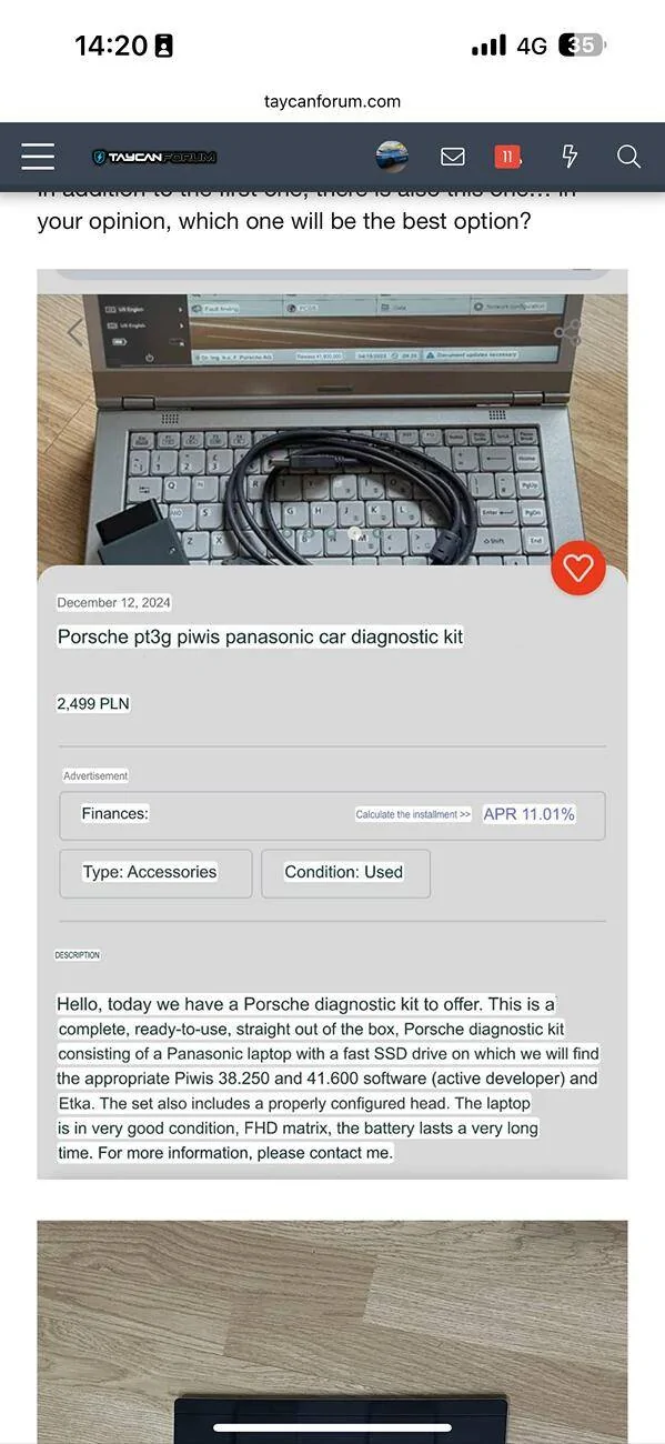 Porsche Taycan Piwi diagnostic program for Porche Taykan IMG_8312