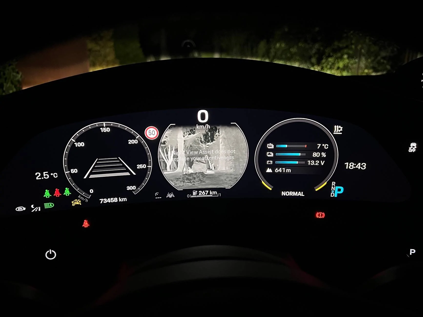 Porsche Taycan weird % battery used during long drive IMG_5105