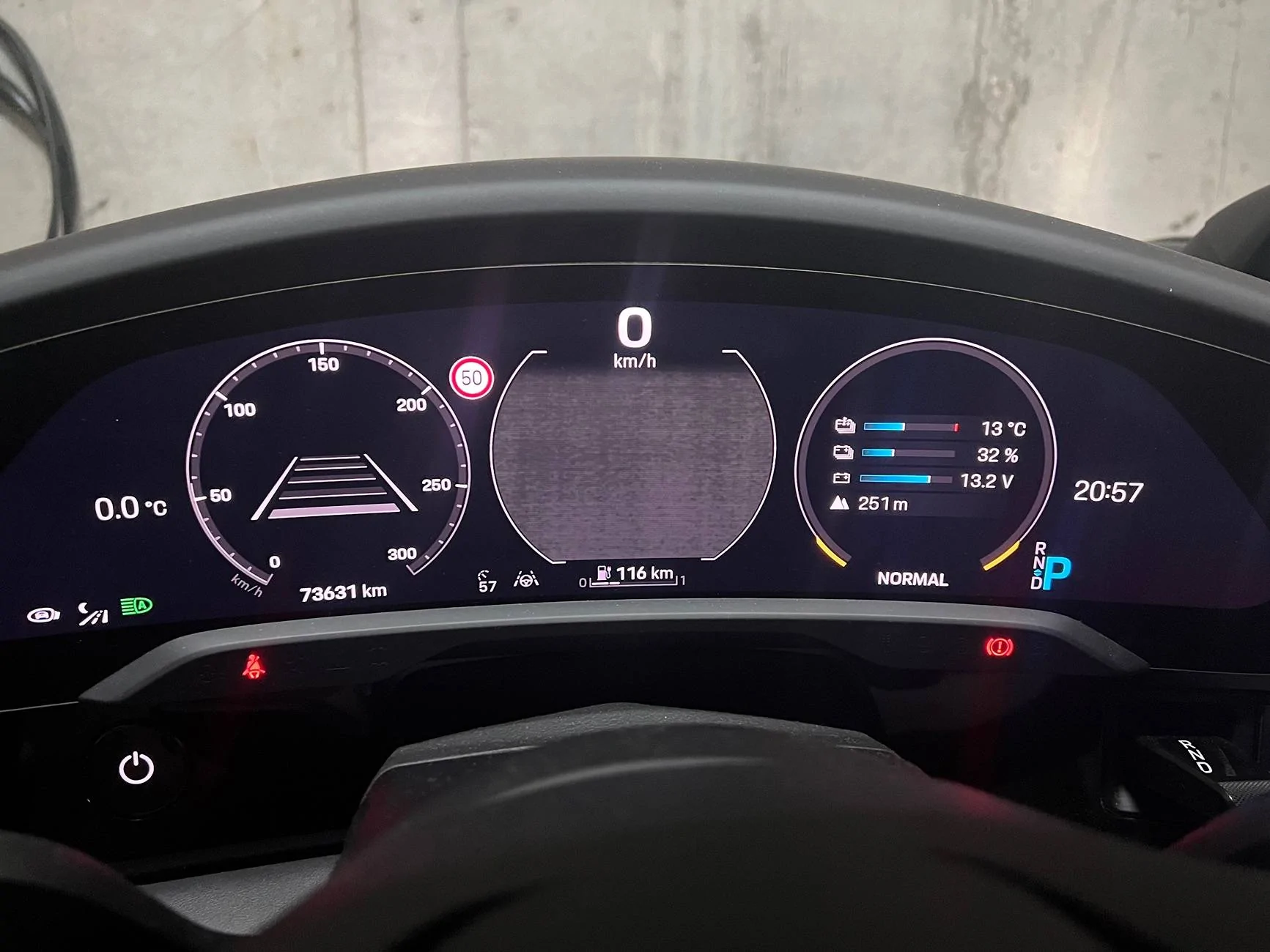 Porsche Taycan weird % battery used during long drive IMG_5115