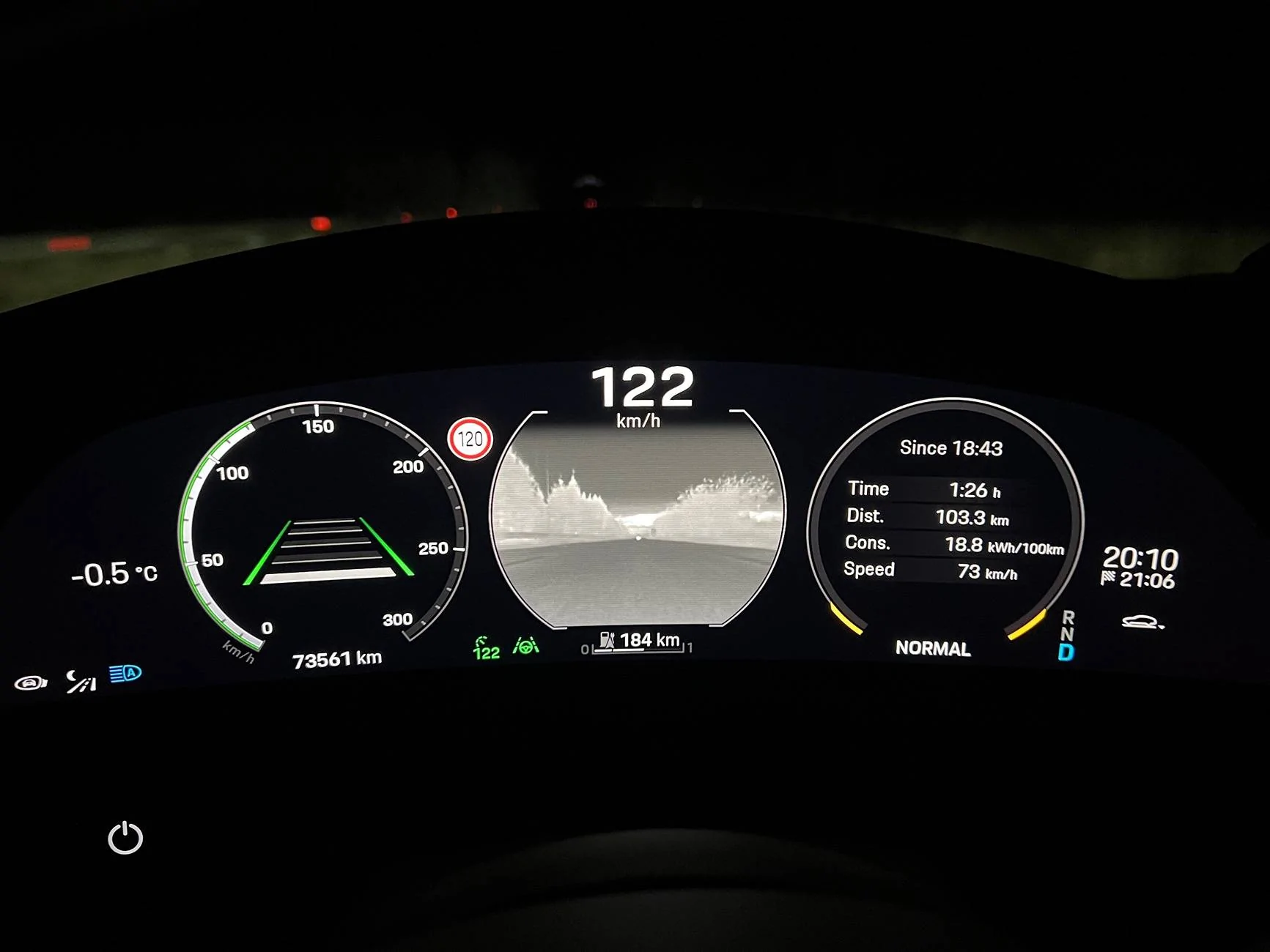 Porsche Taycan weird % battery used during long drive IMG_5112