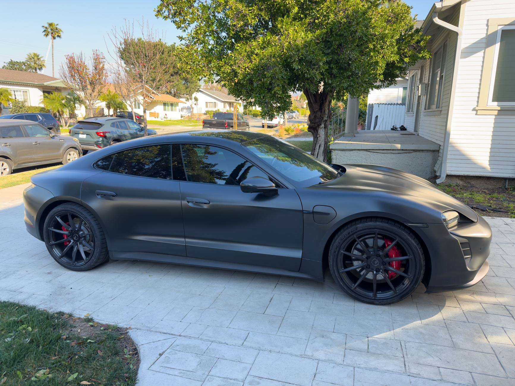 Porsche Taycan 21" BC Forged wheels + Pirelli P Zero R tires installed IMG_5332