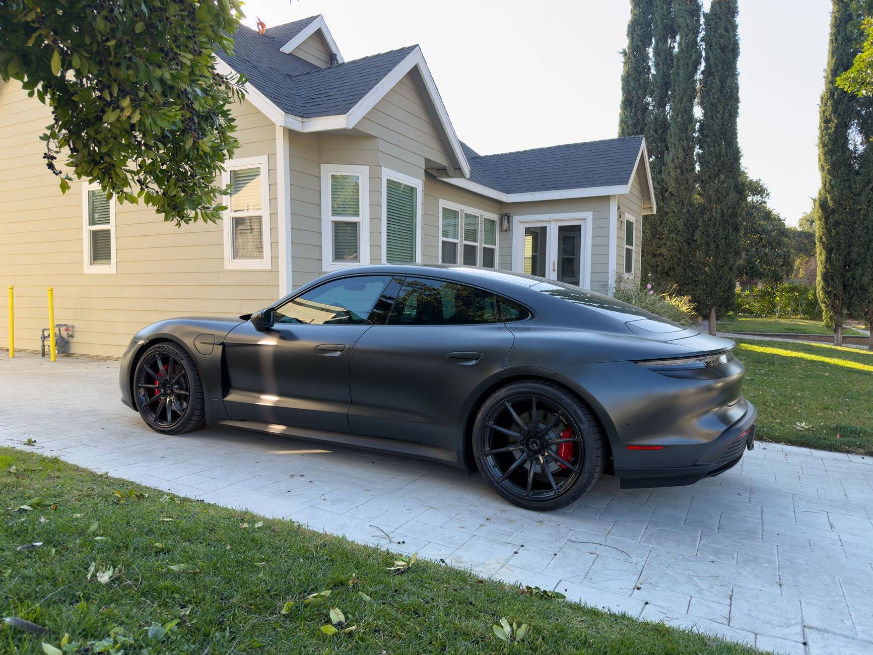 Porsche Taycan 21" BC Forged wheels + Pirelli P Zero R tires installed IMG_5340