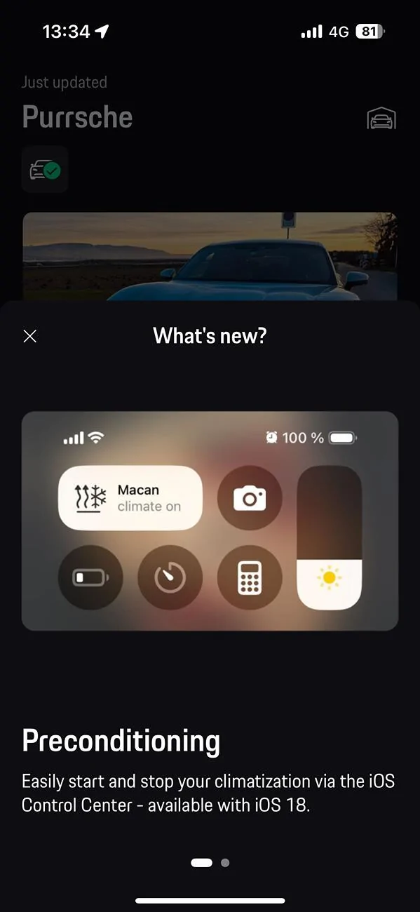 Porsche Taycan New iOS app update IMG_1858