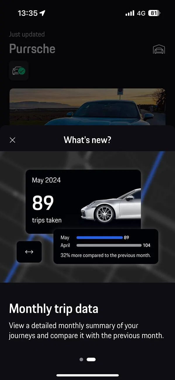 Porsche Taycan New iOS app update IMG_1859