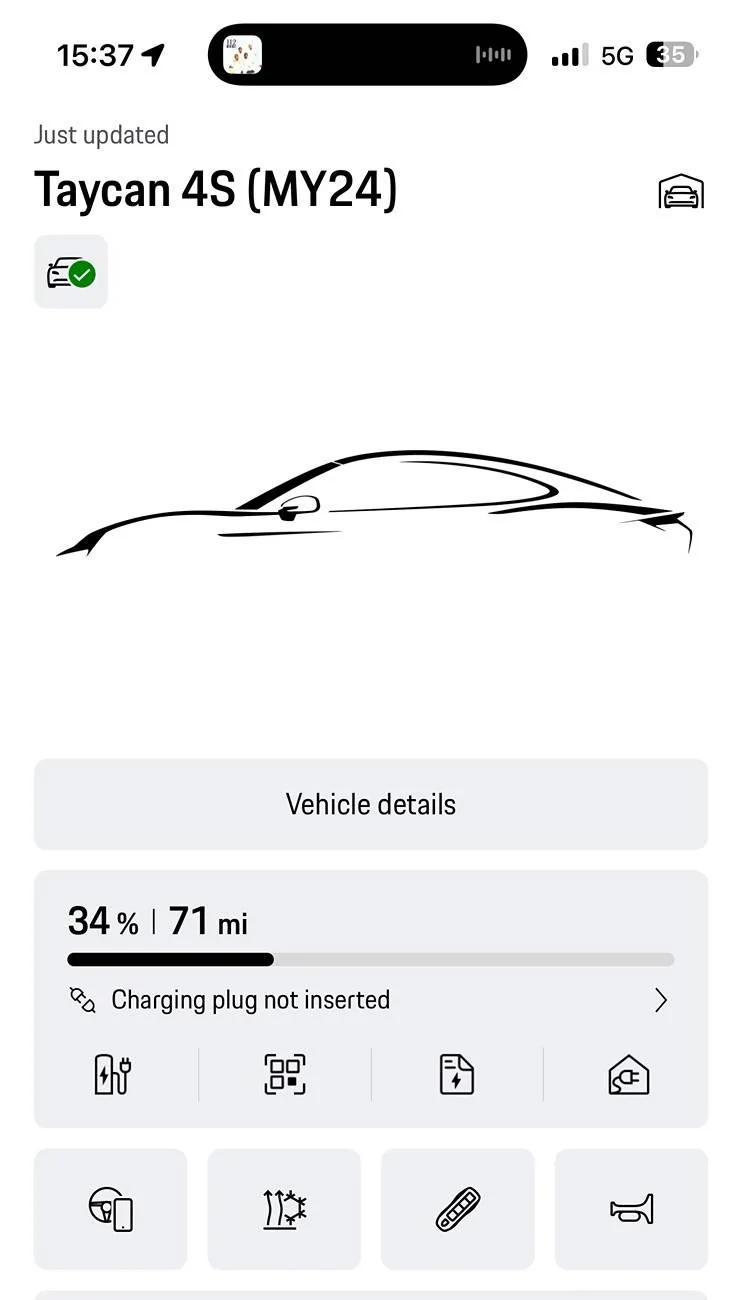 Porsche Taycan New iOS app update IMG_0440