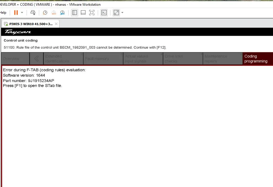 Porsche Taycan Piwi diagnostic program for Porche Taykan Screenshot 2025-01-23 174146