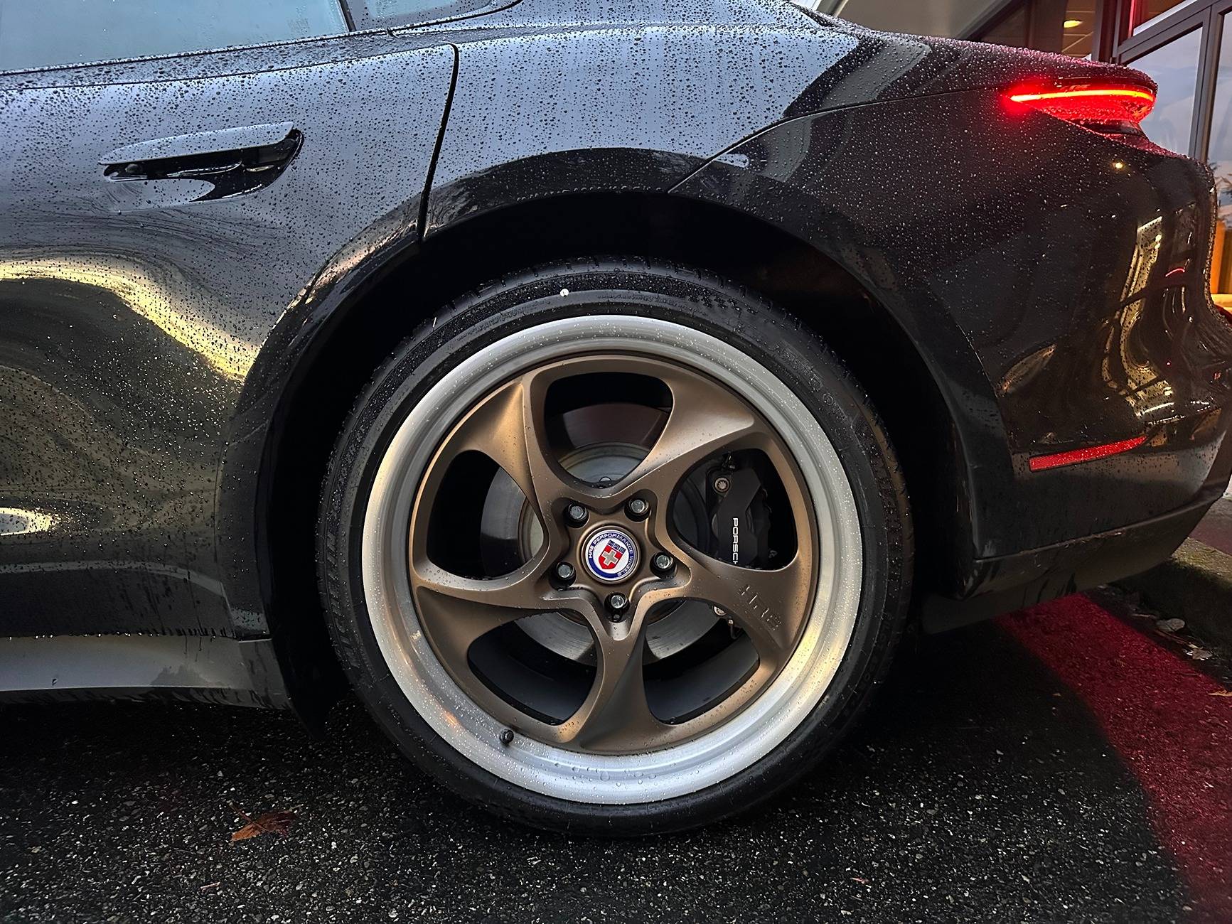 Porsche Taycan 21" BC Forged wheels + Pirelli P Zero R tires installed IMG_4925