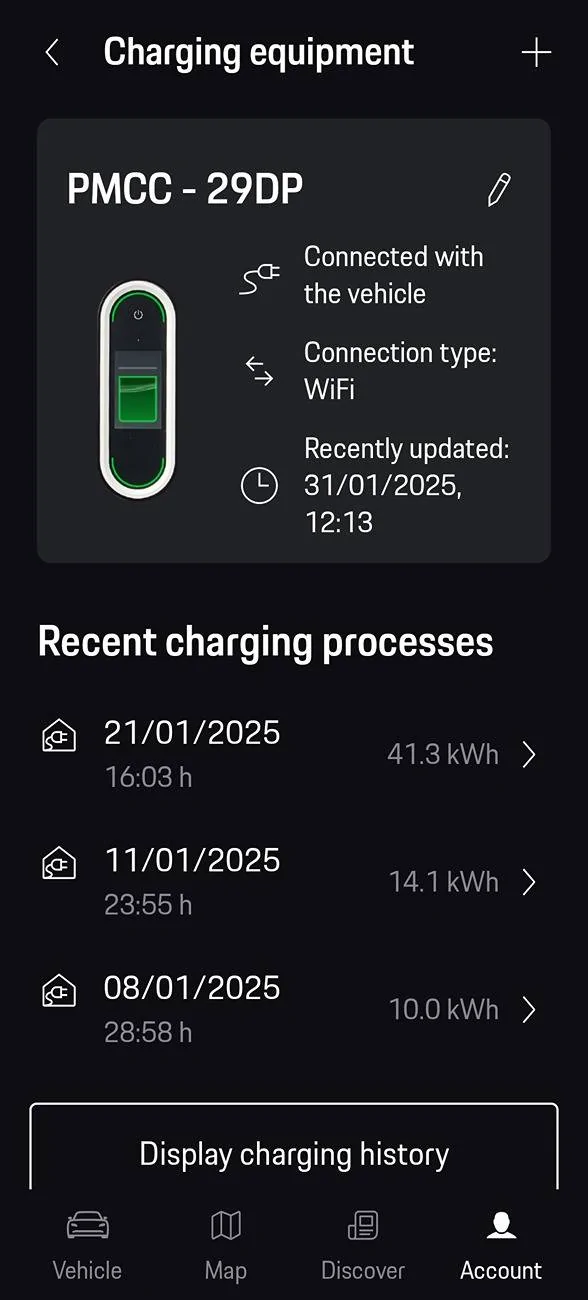 Porsche Taycan reset PORSCHE CONNECT 2 charger Screenshot_20250131_122701