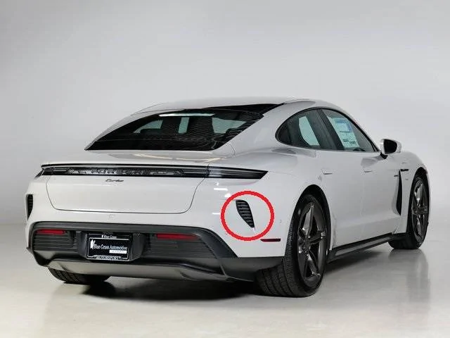 Porsche Taycan Can I remove the fake vent inserts from Turbo rear bumper? 455704beb715dd37728cec64283b62dc